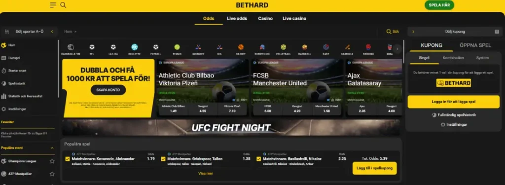 Bethard odds