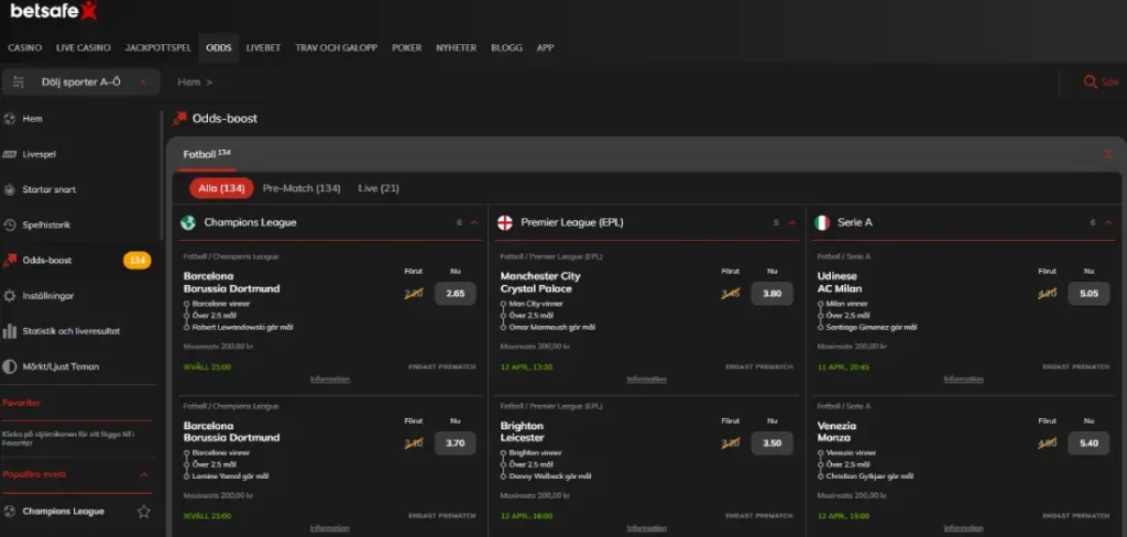 Betsafe sport