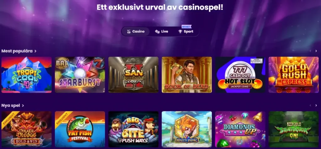 Flax casino spel