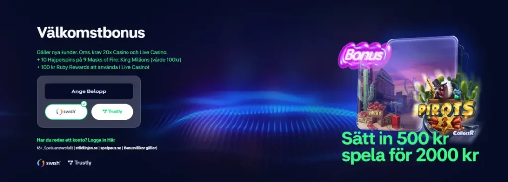 Hajper casino bonus