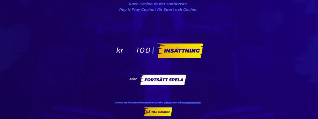 Race Casino login