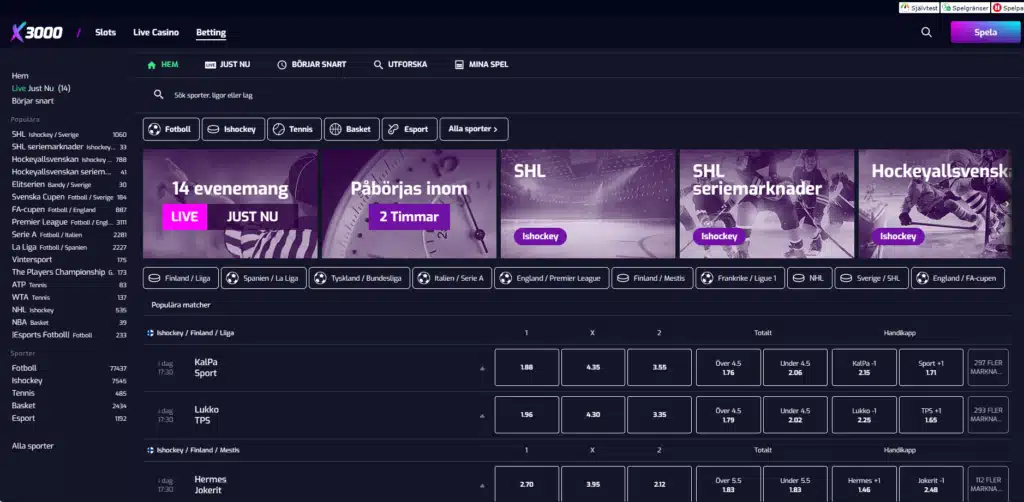 X3000 Betting