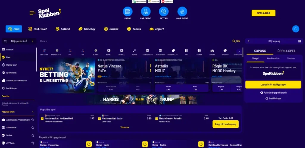 Spelklubben betting