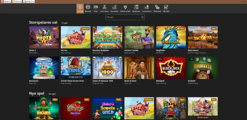 Storspelare slots