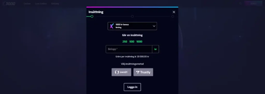 X3000 registrering