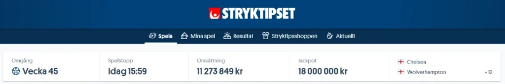 Stryktipset vecka 45