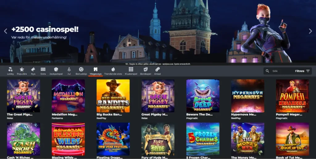 Ninja Casino 2500+ spel