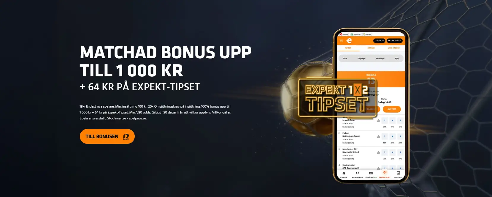 Nya expekt bonus på sport