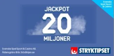 Stryktipset vecka 5 Jackpot 20 miljoner